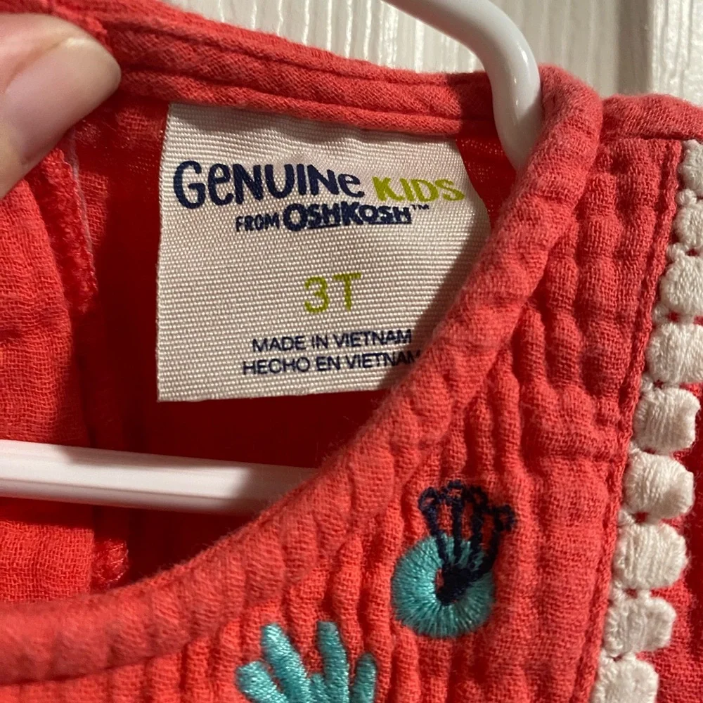 OshKosh B'gosh Red Ruffled Romper Jumpsuit